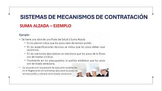 SUMA ALZADA  SISTEMAS DE MECANISMOS DE CONTRATACIÓN  EJEMPLOS  CASOS [upl. by Giulio]