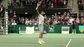 Dimitrov jumps over the net [upl. by O'Meara]