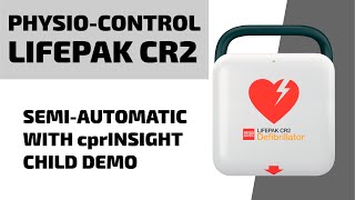 PhysioControl LIFEPAK CR2 AED  SemiAutomatic Child CPR with cprINSIGHT [upl. by Eseila68]