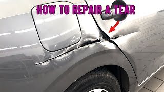 Nissan Sylphy Rear Side Panel Crack Repair！ [upl. by Yetsirhc]