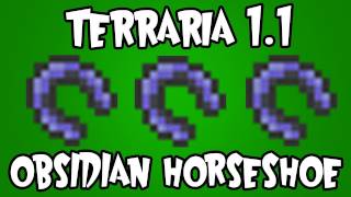 Terraria 11  Obsidian Horseshoe Accessory item [upl. by Eisen930]