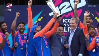 India T20 World Cup winning moment 😱 Rohit Sharma emotional celebrations 🤯😍 [upl. by Aleta]