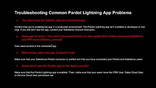 Troubleshooting Common Pardot Lightning App Error [upl. by Ayrolg]