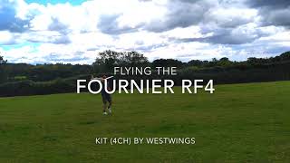 Flying the WestWings Fournier RF4 4 Channel version MotorGlider kit [upl. by Vitalis]