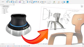 Fusion 360  Design of a Wooden Chair using a SpaceMouse [upl. by Brothers764]