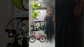 Rounding cut green coconut 🥥to Alto Toto Scooter amp Bycycle  Vehicles names magic video [upl. by Ariad]