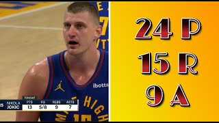 Nikola Jokić Sombor double highlights vs the Los Angeles Lakers 25042024 [upl. by Enywtna]