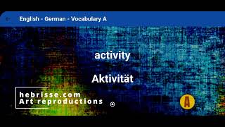 English German Dictionary Vocabulary A [upl. by Enihpad]