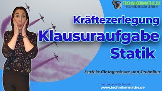 Kräftezerlegung einfach berechnen 🟢 Physik optimal für Ingenieure amp Techniker 2022 [upl. by Ttej20]