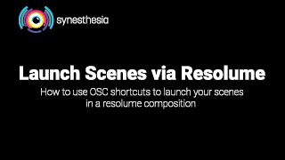 Tutorial Launch Scenes Directly in Resolume with OSC [upl. by Yob]