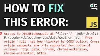 How To Fix quotnull has been blocked by CORS policyquot Error in JavaScript AJAX [upl. by Lerred]