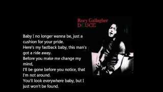 Used to be  Rory Gallagher lyrics [upl. by Atinhoj]