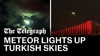 Meteor lights up the sky across Turkey [upl. by Rex721]