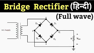 Full wave Bridge rectifier in hindi rectifier construction [upl. by Tihom]