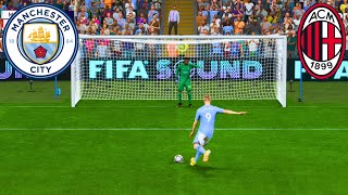 Manchester City x Milan  Amistoso Internacional 2024  FIFA 23  FeatHaalandRafael Leão HD [upl. by Ettenuahs]