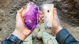 Digging for Super Valuable Amethyst Crystals at Private Mine Expensive Gems Found [upl. by Longerich]