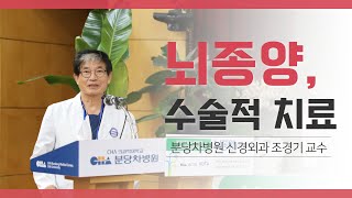 분당차병원 건강강좌 뇌종양 수술적 치료의 의미ㅣ뇌종양의 최근 치료 경향 및 보조 치료요법 [upl. by Annat791]