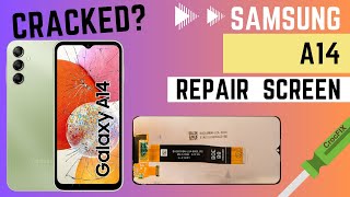 Samsung GALAXY A14 5G  Repair a cracked glass  screen [upl. by Elsinore178]