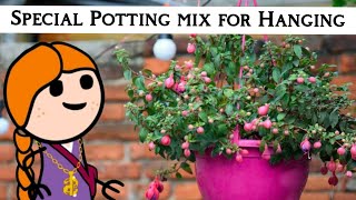 Best Potting Mix for Hanging Baskets  Soil mix For Hanging Plants  Special Potting Mix [upl. by Hanaj]