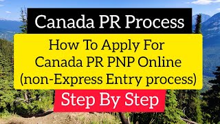 Canada PR PNPHow To Apply For Canada PR Online PNP [upl. by Atsahc736]