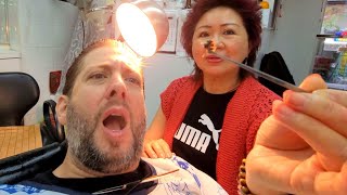 10 EAR CLEANING 🦻NYC Chinatown 🇺🇸 Unintentional ASMR [upl. by Anonyw]