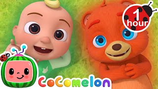 JJ and His Bestie Bear 🐻 CoComelon JJs Animal Time Nursery Rhymes amp Kids Songs  After School Club [upl. by Aleahcim437]