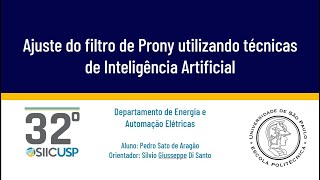 SIICUSP 2024 Ajuste do filtro de Prony utilizando técnicas de Inteligência Artificial [upl. by Stefan532]