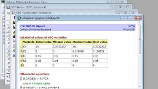 Solving ODEs using Polymath [upl. by Lessard]