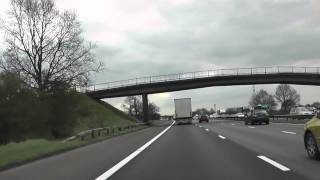 Driving On The M6 Motorway From J17 Sandbach To J16 Crewe Cheshire East England 5th April 2012 [upl. by Ahseetal]