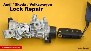 Audi  Skoda  Volkswagen Lock Repair ✔ [upl. by Aekim]