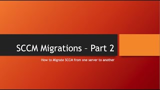 SCCM Migration Part2 [upl. by Elleinad363]