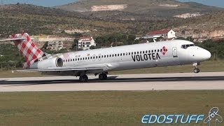 Volotea  Boeing 7172BL EIEXI  Landing at Split airport SPULDSP [upl. by Clari239]