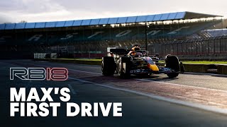 Max Verstappen drives the Oracle Red Bull Racing RB18 for the first time [upl. by Namreg]