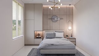 Sketchup interior design 54 Make a bedroom design and rendering by enscape [upl. by Pihc414]