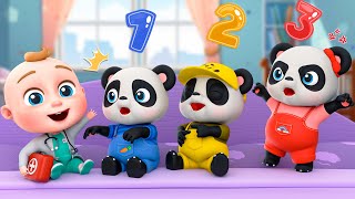 Five Little Pandas Jumping on the Bed  Play Safe Song  Super Sumo Nursery Rhymes amp Kids Songs [upl. by Nagaek]