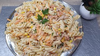 PASTA SALADE met TONIJN‼️ heerlijk recept en makkelijk👌👌 [upl. by Matejka]