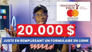 20 000  de Bourse grâce à Anzisha Prize  Toi aussi tu peux y arriver [upl. by Lia]