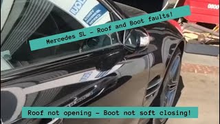 Mercedes SL R230 Roof and Boot Problem [upl. by Bezanson538]