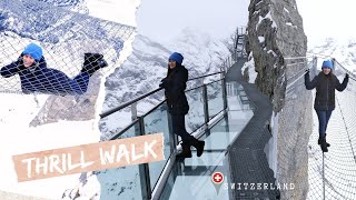 SWITZERLAND 🇨🇭  Thrill Walk  Skyline Walk  Birg Schilthorn [upl. by Nimsaj]