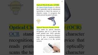 What is OCR Optical Character Recognition and OMR Optical Mark Recognition [upl. by Rotce]