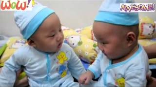 Super Cute Twin Babies Talking to Each Other [upl. by Wilhelm]