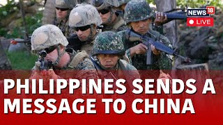 Philippines China LIVE  Philippines US Simulate Mock Invasions In Conflict Games Against China [upl. by Einnod612]