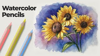 How to Use Watercolor Pencils  Techniques and Demonstration [upl. by Eninnej]