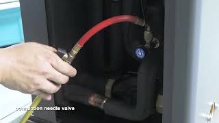 Refrigerant charging tutorial for R290 heat pump [upl. by Bonny]