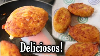 PLÁTANOS RELLENOS DE QUESO plátanos fritos receta con 3 ingredientes [upl. by Bywaters]