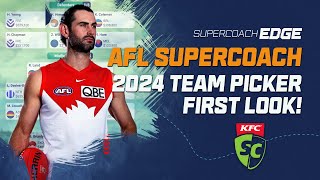 AFL SuperCoach  2024 Team Picker  First Look [upl. by Lleret]