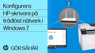 Konfigurera HPskrivare på trådlöst nätverk i Windows 7  HP Easy Start  HP [upl. by Asseral]