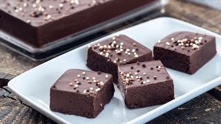 Easy Homemade Chocolate Fudge without Condensed Milk [upl. by Leisha]