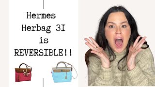 Hermes Herbag 31 is REVERSIBLE 😱😱 Demonstration 2 in 1 Hermes Bag Sellier and Retourne [upl. by Eerpud]