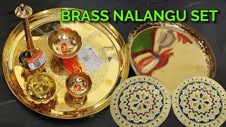 ✨️Brass Nalangu Set in Tamil  பித்தளை நலங்கு Set German Silver முக்காலி [upl. by Tnarb]